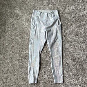 Fabletics Shimmering Silver Leggings